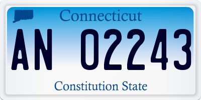 CT license plate AN02243