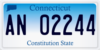 CT license plate AN02244
