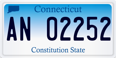 CT license plate AN02252
