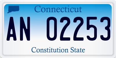 CT license plate AN02253