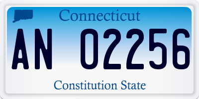CT license plate AN02256