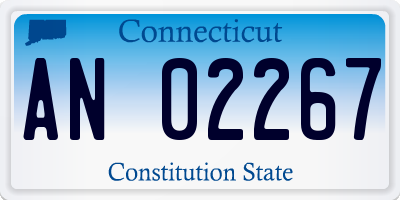 CT license plate AN02267