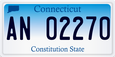 CT license plate AN02270