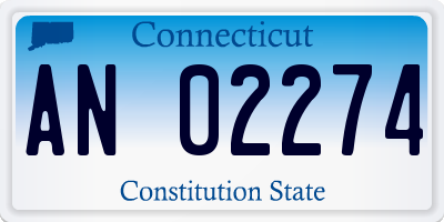 CT license plate AN02274