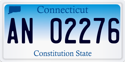CT license plate AN02276