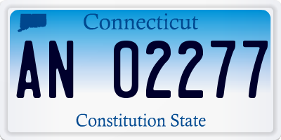 CT license plate AN02277