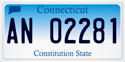 CT license plate AN02281