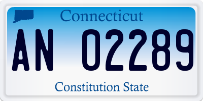 CT license plate AN02289