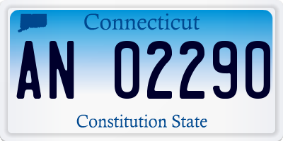 CT license plate AN02290