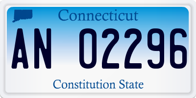 CT license plate AN02296