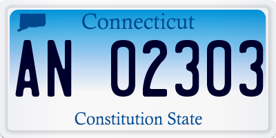 CT license plate AN02303