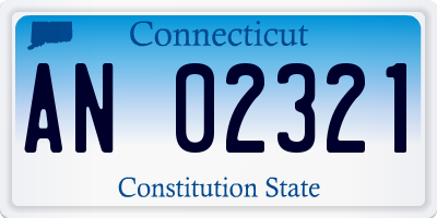 CT license plate AN02321
