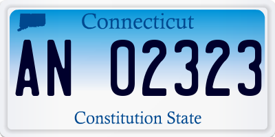 CT license plate AN02323