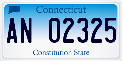 CT license plate AN02325