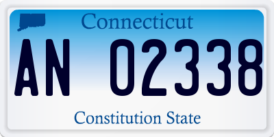 CT license plate AN02338