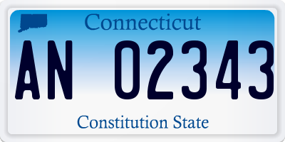 CT license plate AN02343