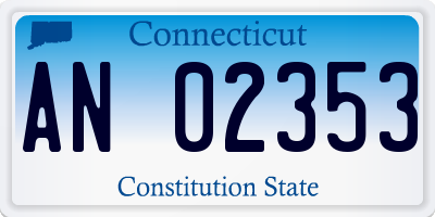 CT license plate AN02353