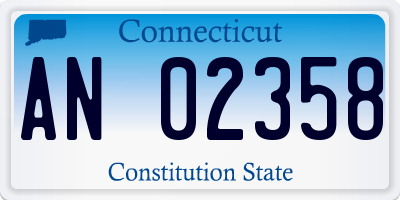 CT license plate AN02358