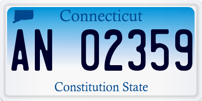 CT license plate AN02359