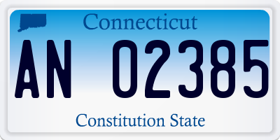 CT license plate AN02385