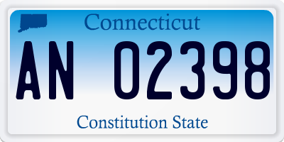 CT license plate AN02398