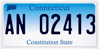 CT license plate AN02413