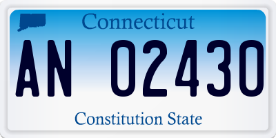 CT license plate AN02430