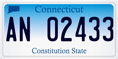 CT license plate AN02433