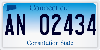 CT license plate AN02434