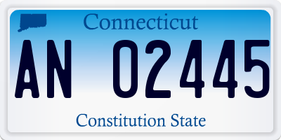 CT license plate AN02445