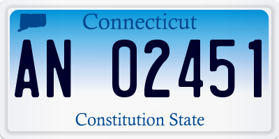 CT license plate AN02451