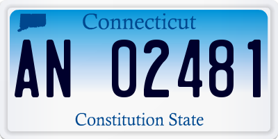 CT license plate AN02481