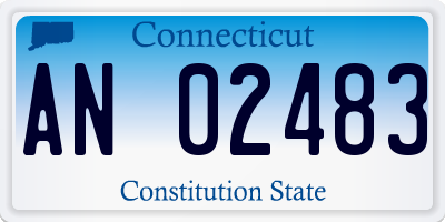CT license plate AN02483