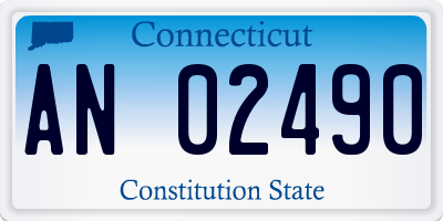 CT license plate AN02490