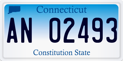 CT license plate AN02493