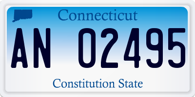 CT license plate AN02495