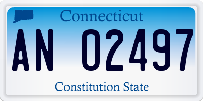 CT license plate AN02497