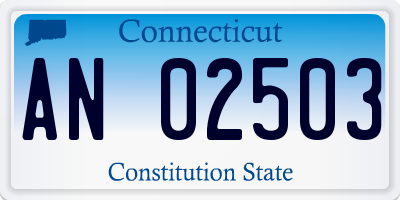 CT license plate AN02503
