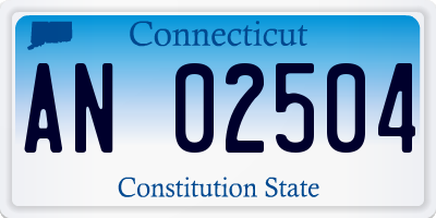 CT license plate AN02504