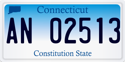 CT license plate AN02513