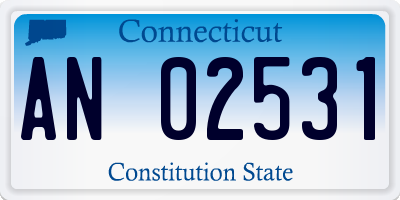CT license plate AN02531