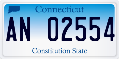 CT license plate AN02554