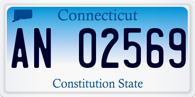CT license plate AN02569