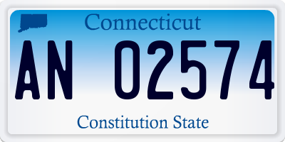 CT license plate AN02574