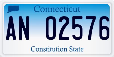 CT license plate AN02576