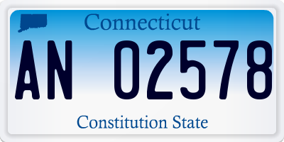 CT license plate AN02578