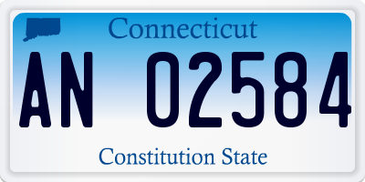 CT license plate AN02584