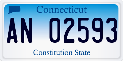 CT license plate AN02593