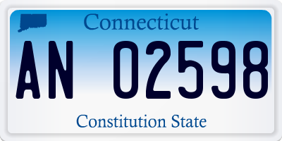 CT license plate AN02598
