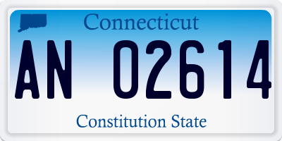 CT license plate AN02614